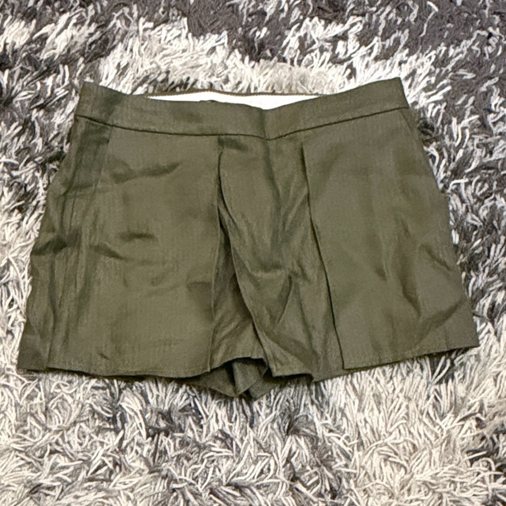 J. Crew High Waist Olive Shorts